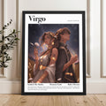 Framed Astrology Art Print | Manga Zodiac Horoscope Poster | Capricorn, Gemini, Pisces, Virgo