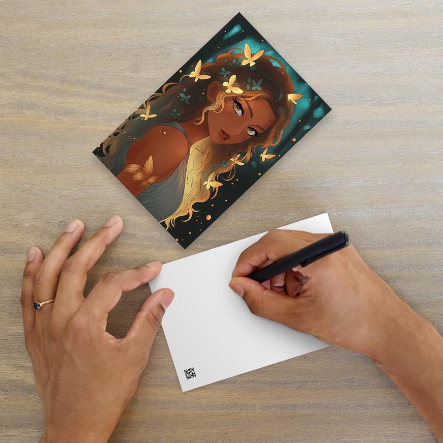 Illustrated Manga Zodiac Postcards | Anime Art Portraits | Blank Inside