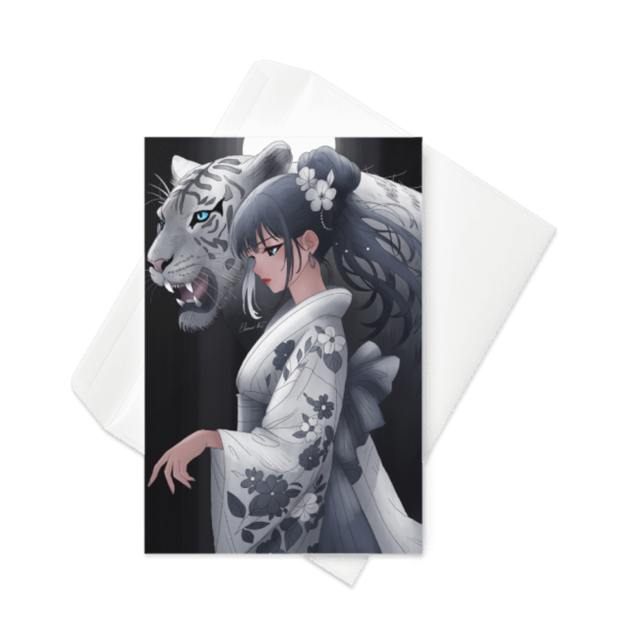 Illustrated Manga Zodiac Greeting Cards | Anime Art Portraits | Blank Inside