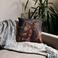 Hand Illustrated Throw Pillow 18x18" | Minimalist Artistic Cushion | Home Decor
