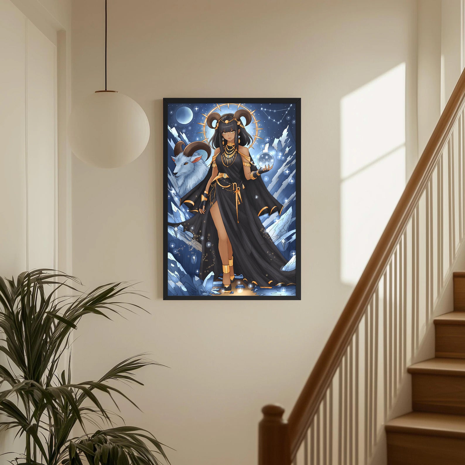 Framed Anime Character Print | Manga Wall Art | Capricorn Poster