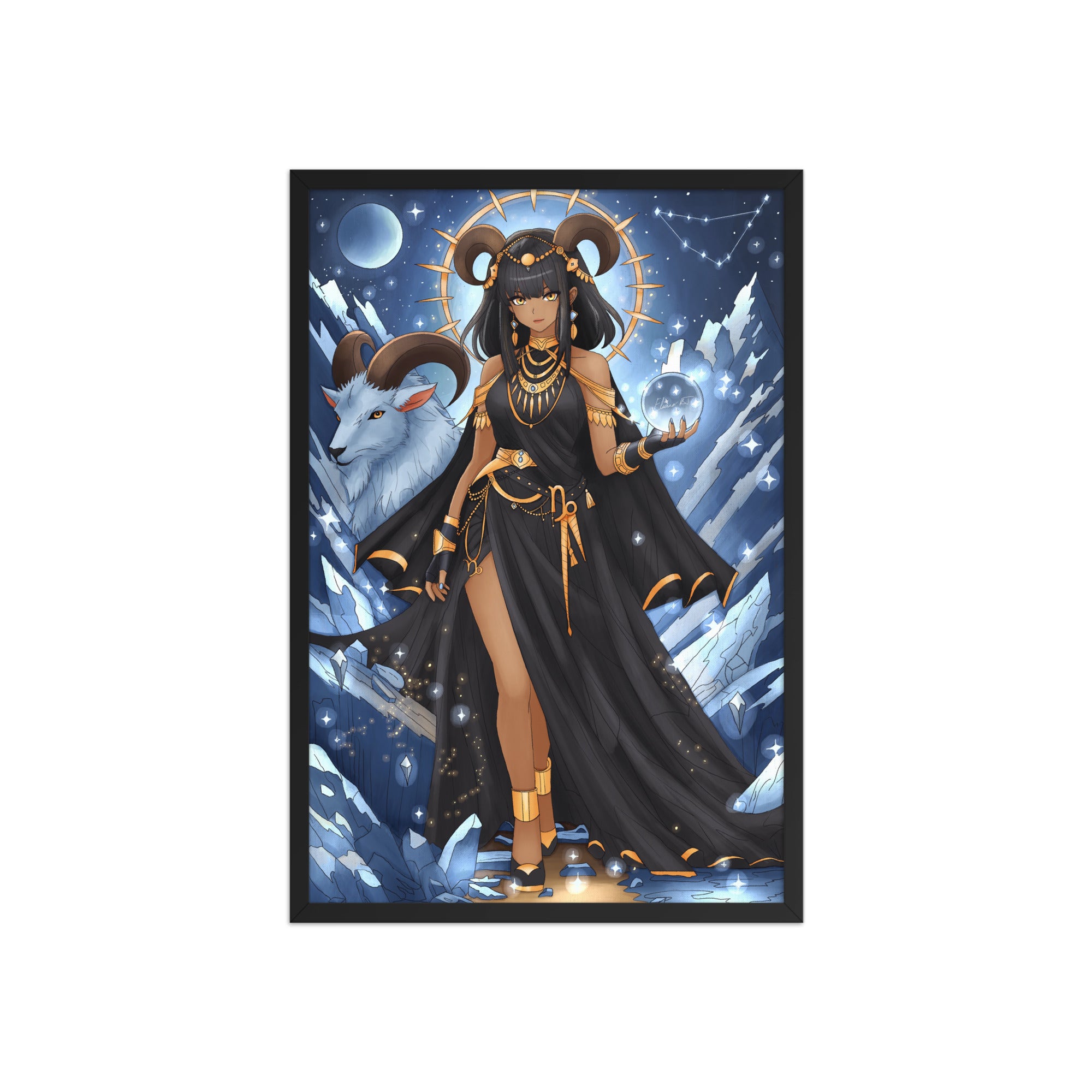 Framed Anime Character Print | Manga Wall Art | Capricorn Poster