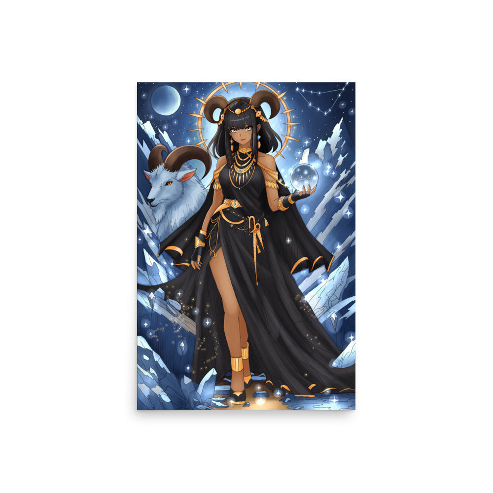 Framed Anime Character Print | Manga Wall Art | Capricorn Poster