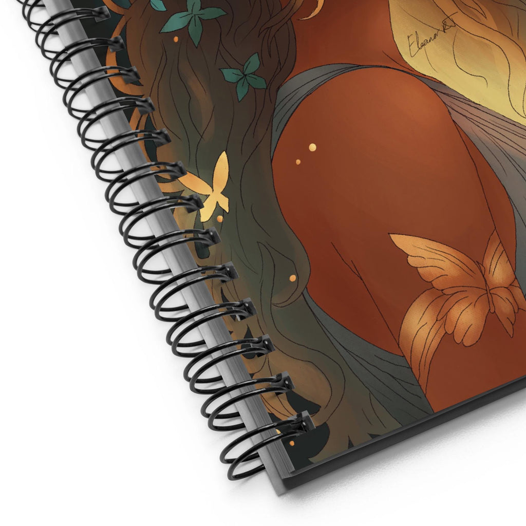 Manga Art Journal | Hand Illustrated Spiral Notebook | Virgo Zodiac Art