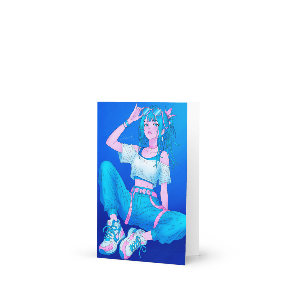 Illustrated Manga Greeting Cards | Anime Art Portraits | Blank Inside