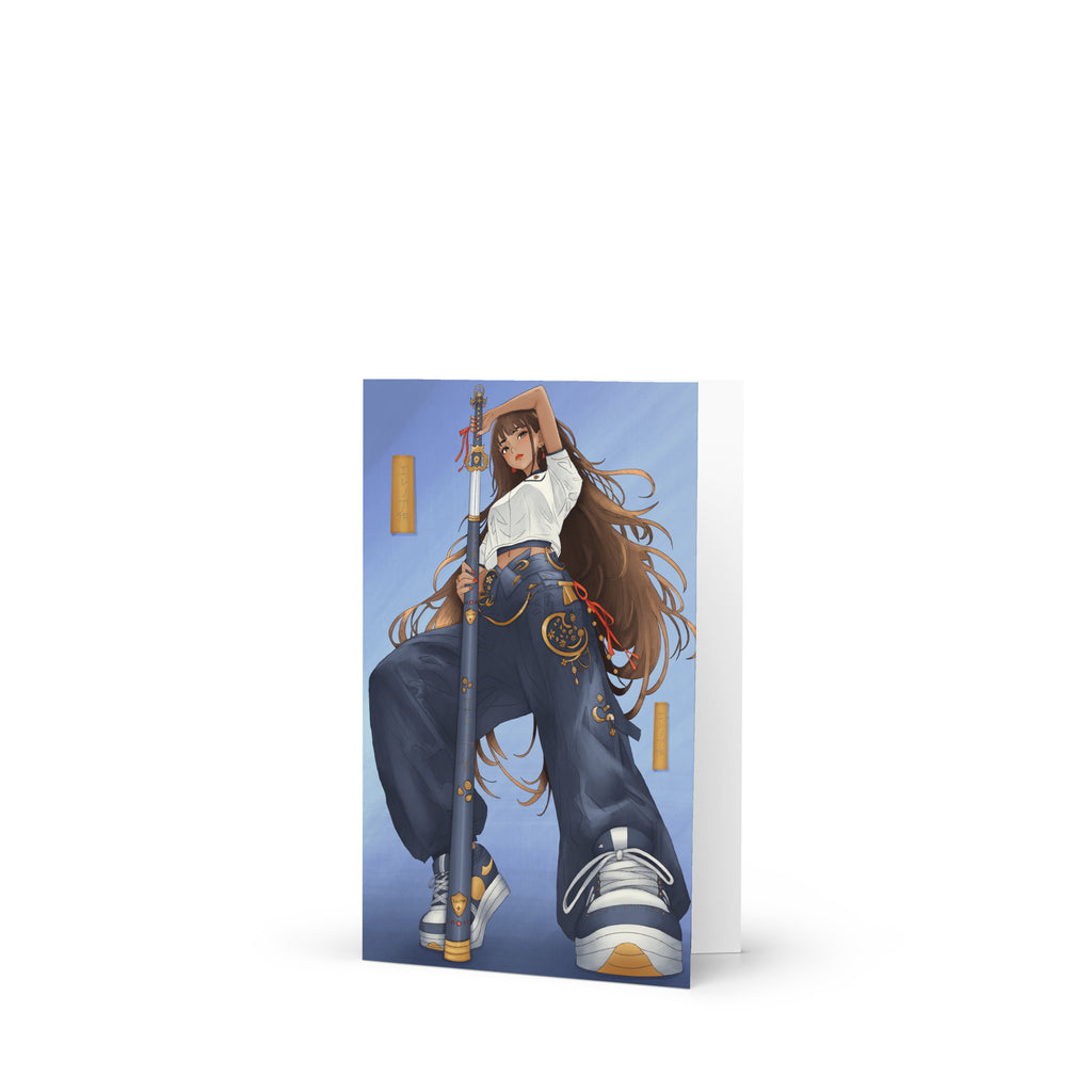 Illustrated Manga Greeting Cards | Anime Art Portraits | Blank Inside