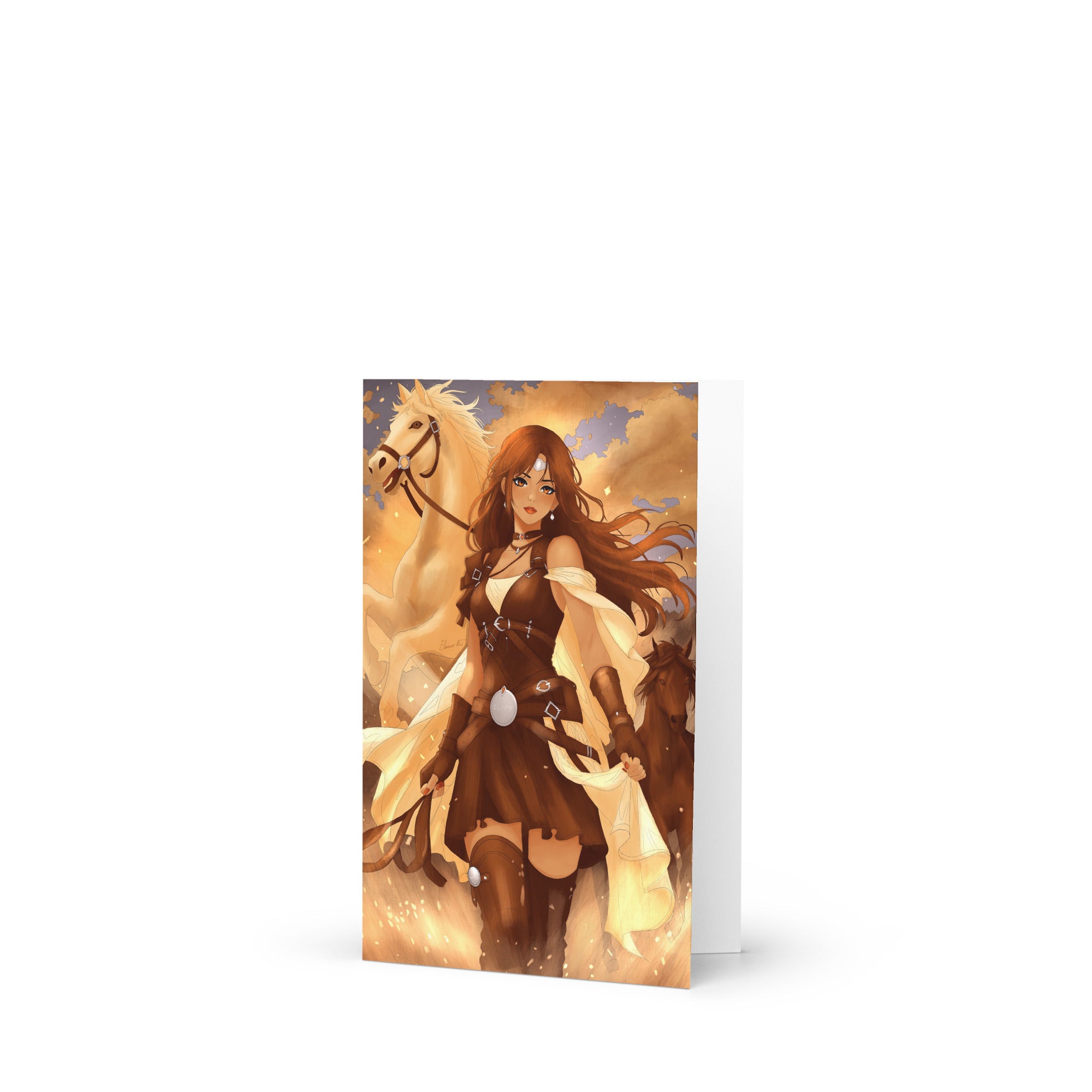 Illustrated Manga Greeting Cards | Anime Art Portraits | Blank Inside