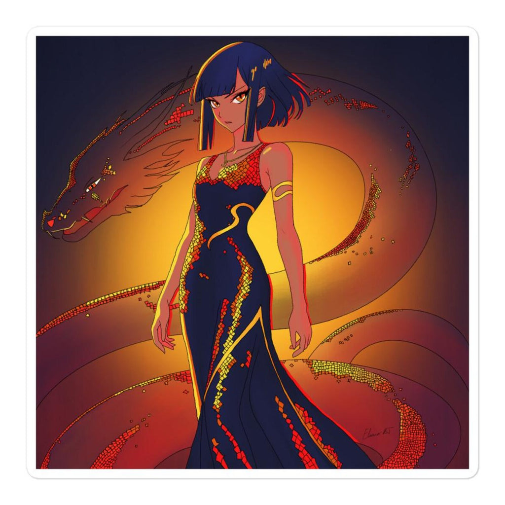 Anime Character Zodiac Sticker | Taurus, Capricorn, Virgo, Pisces, Tiger, Snake Manga Art