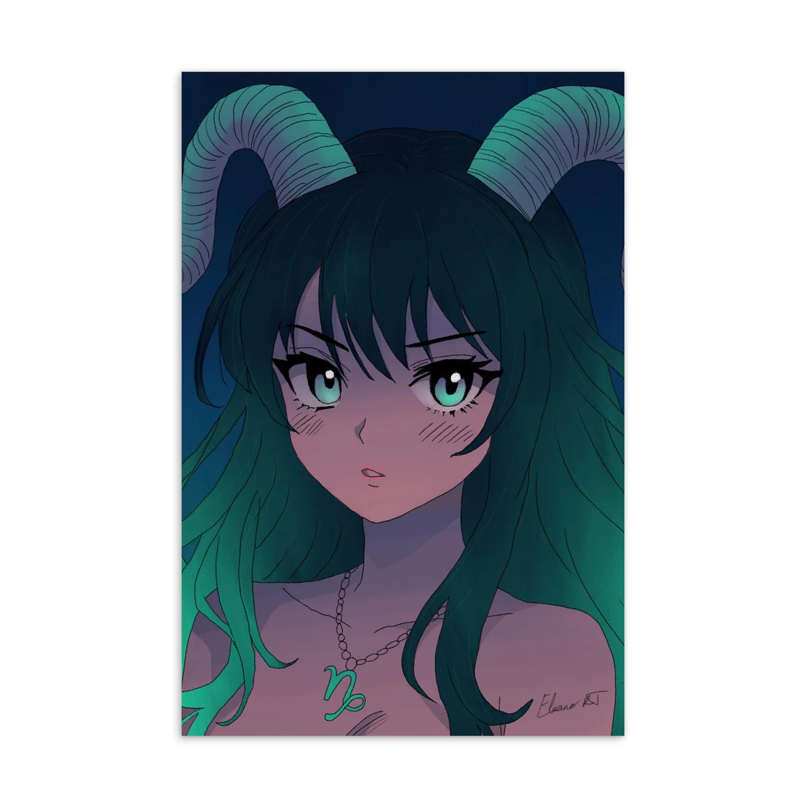 Illustrated Manga Zodiac Postcards | Anime Art Portraits | Blank Inside