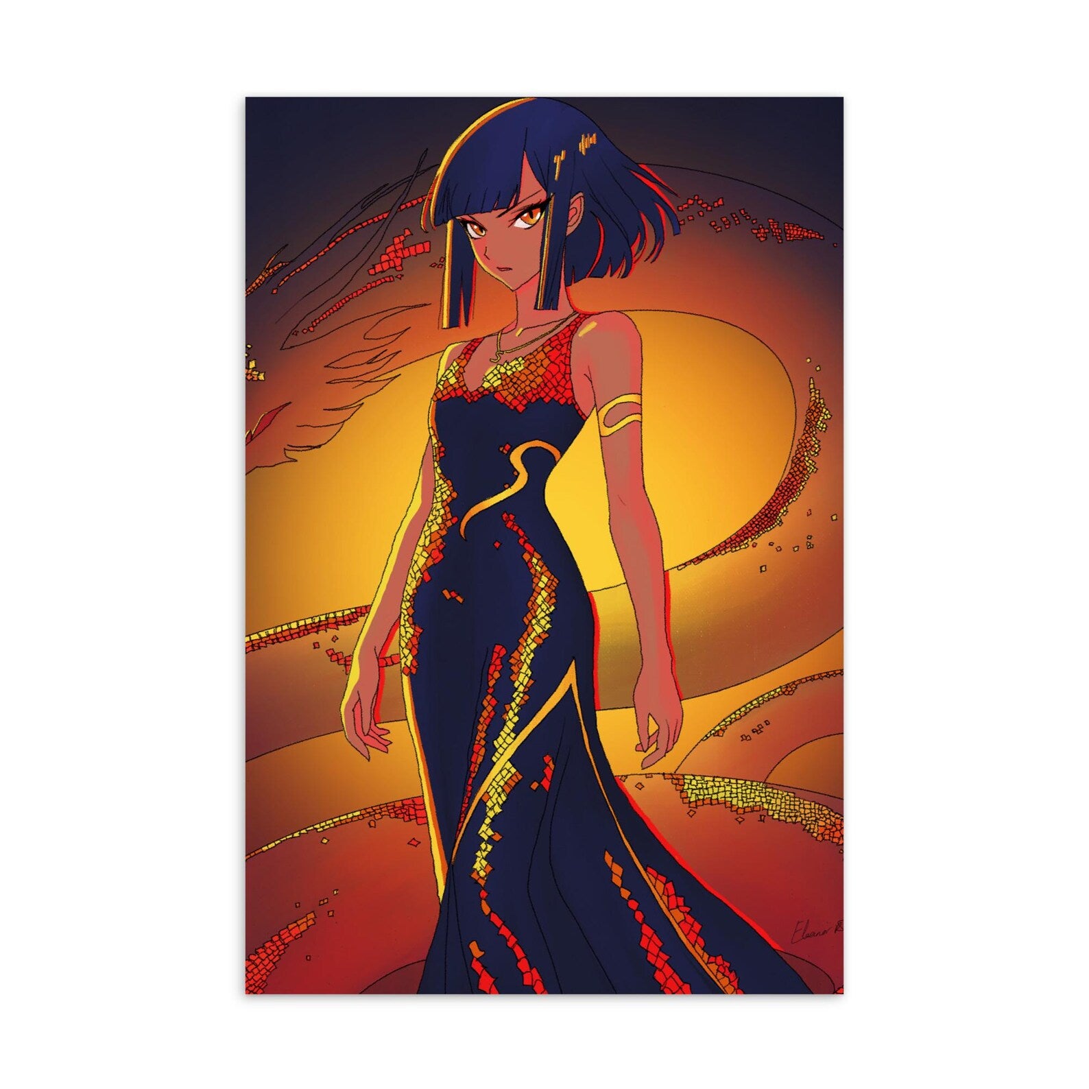 Illustrated Manga Zodiac Postcards | Anime Art Portraits | Blank Inside