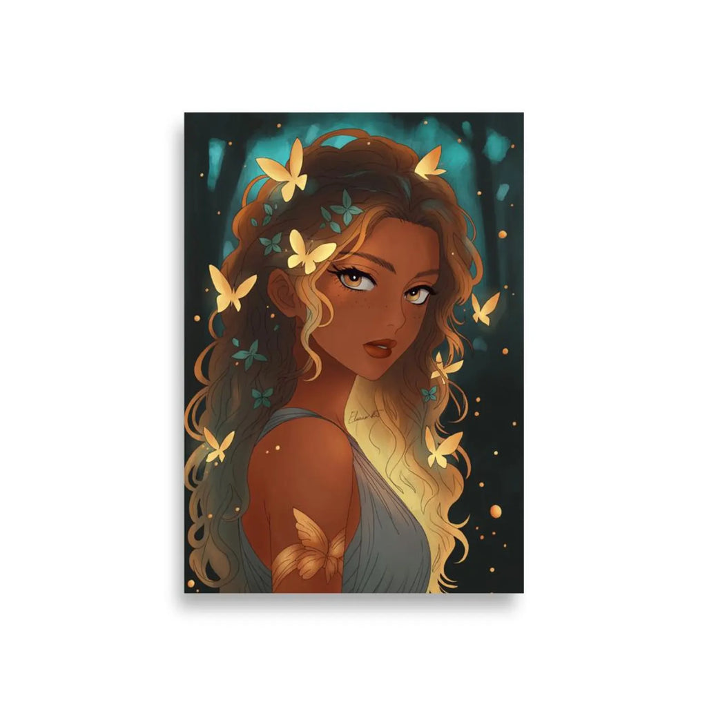 Framed Virgo Anime Print | Manga Zodiac Astrology Wall Art