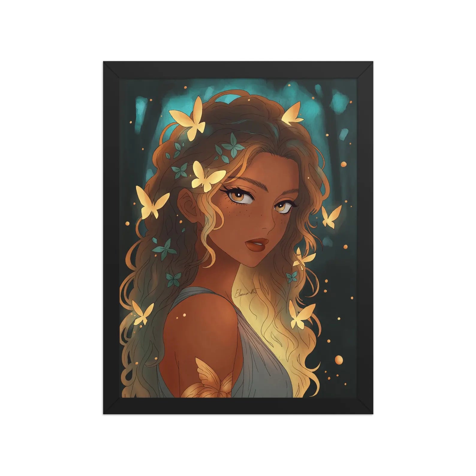 Framed Virgo Anime Print | Manga Zodiac Astrology Wall Art