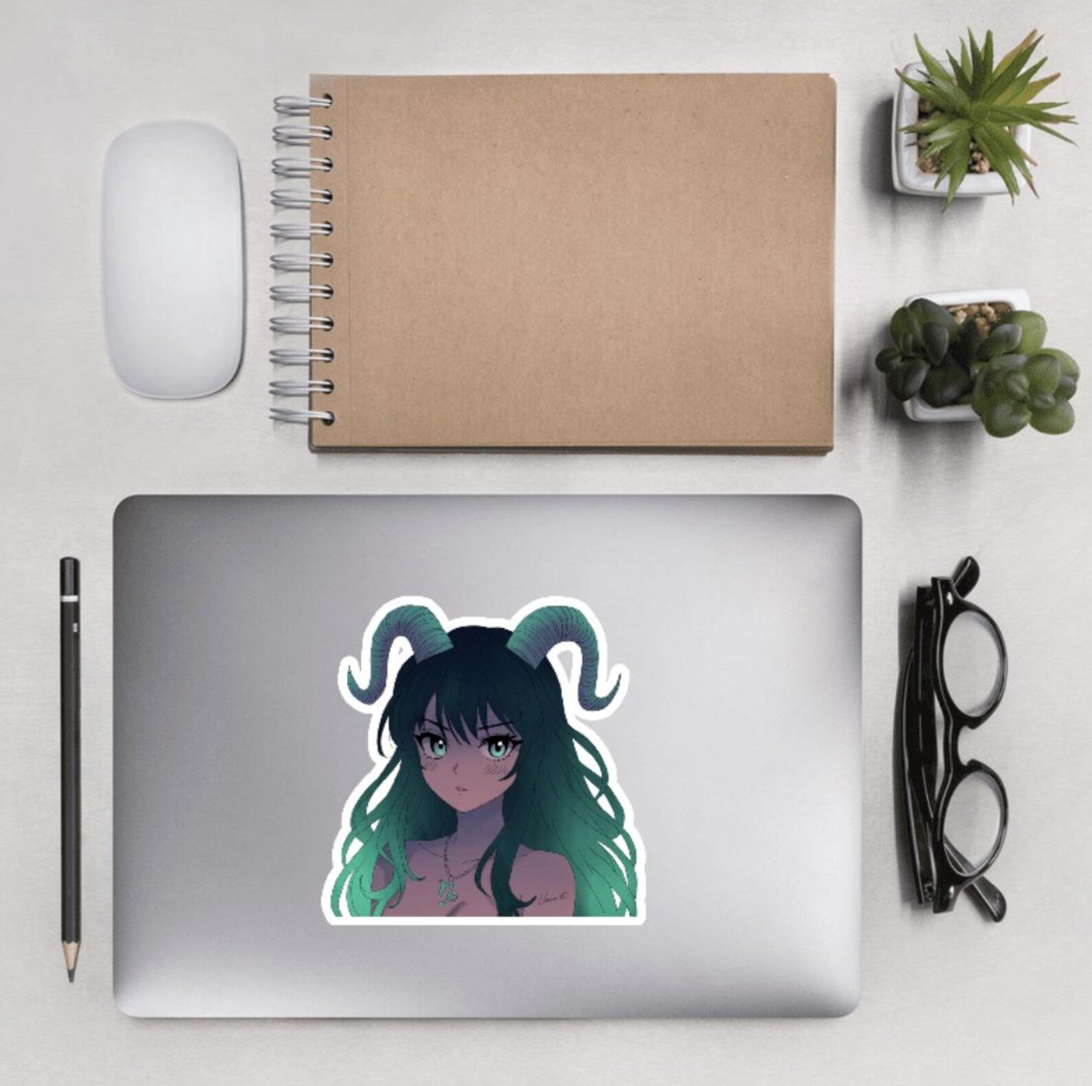 Anime Character Zodiac Sticker | Taurus, Capricorn, Virgo, Pisces, Tiger, Snake Manga Art
