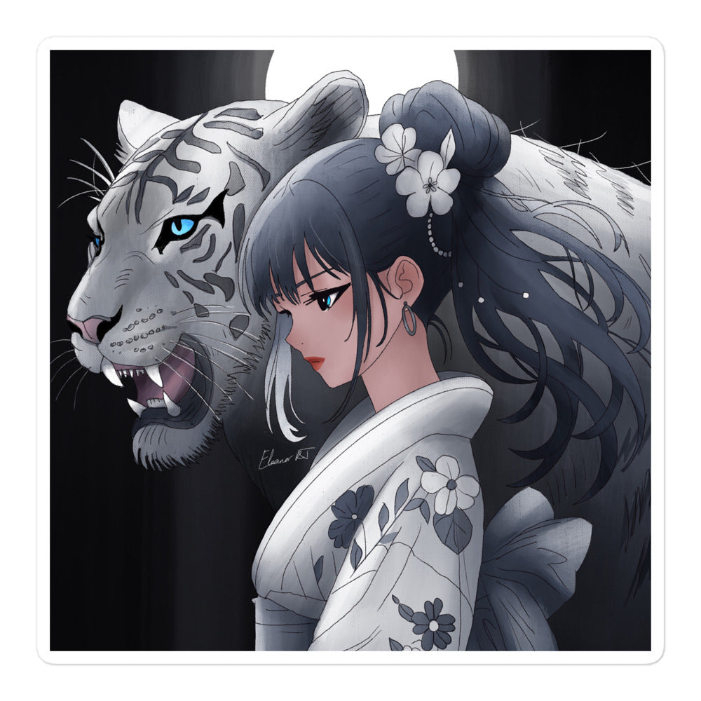 Anime Character Zodiac Sticker | Taurus, Capricorn, Virgo, Pisces, Tiger, Snake Manga Art