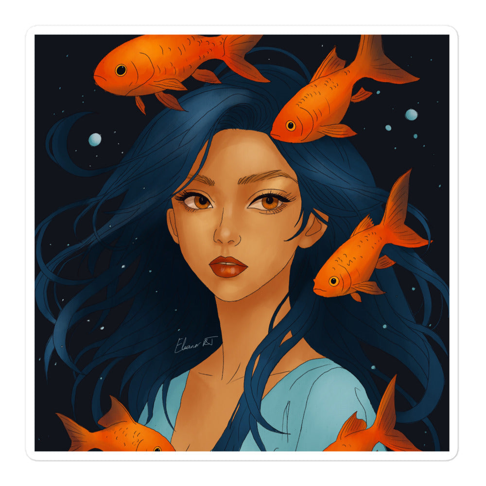 Anime Character Zodiac Sticker | Taurus, Capricorn, Virgo, Pisces, Tiger, Snake Manga Art