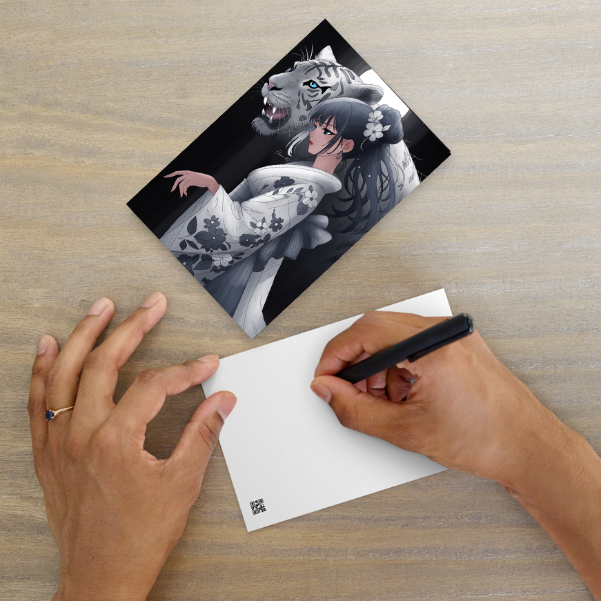 Illustrated Manga Zodiac Postcards | Anime Art Portraits | Blank Inside