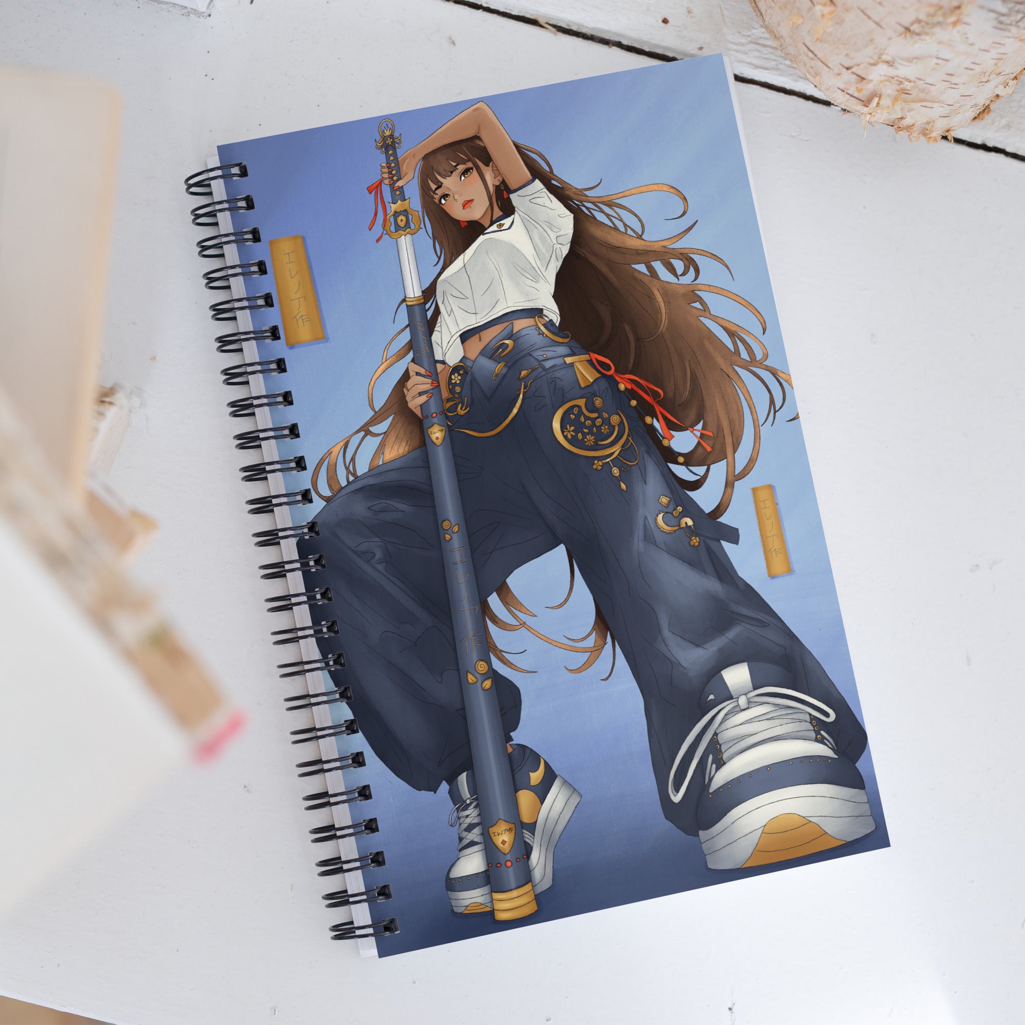 Manga Character Notebook | Hand Illustrated Journal | Anime Character Art