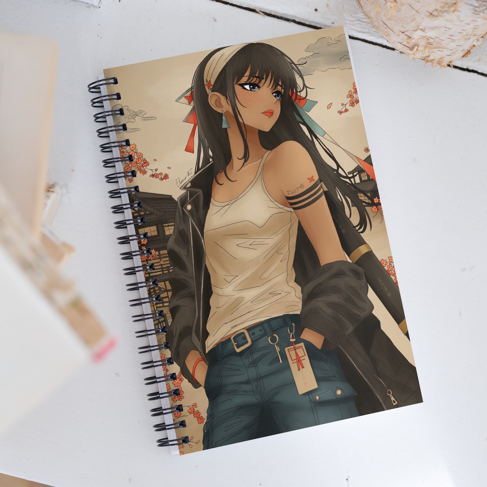 Manga Character Notebook | Hand Illustrated Journal | Anime Character Art