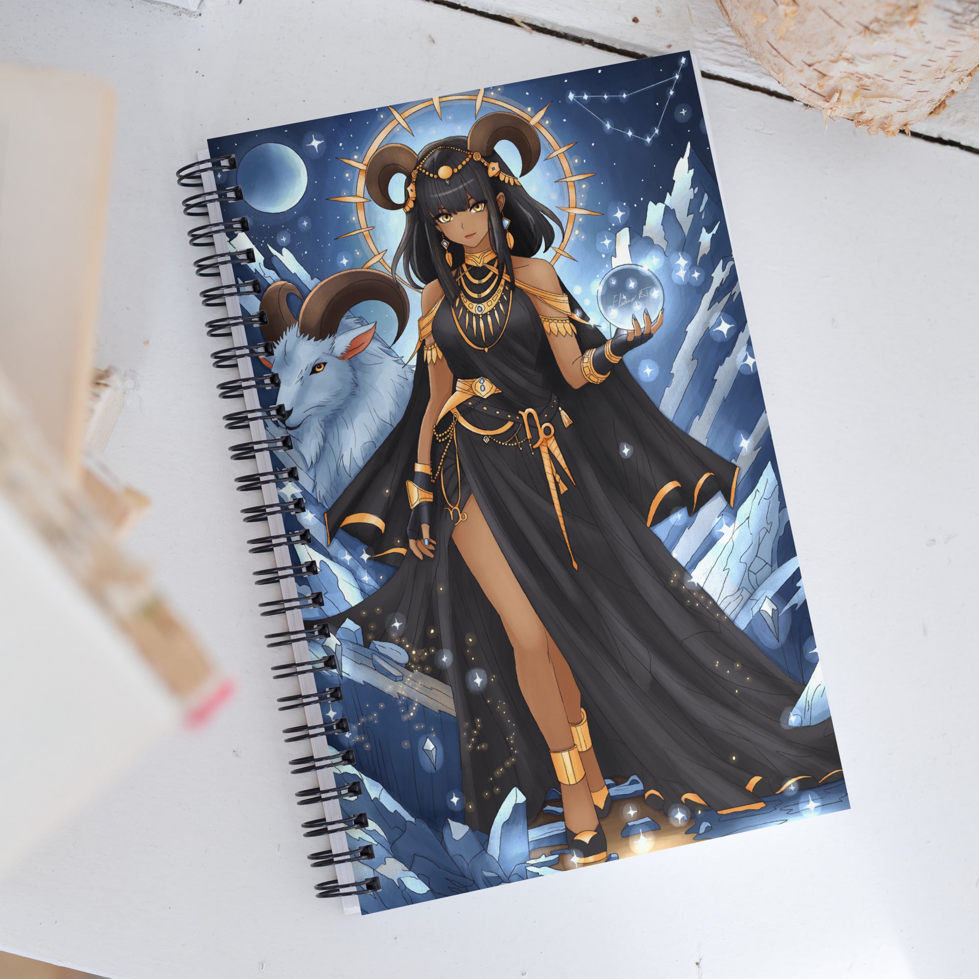 Astrology Manga Notebook | Hand Illustrated Journal | Zodiac Anime Character Art