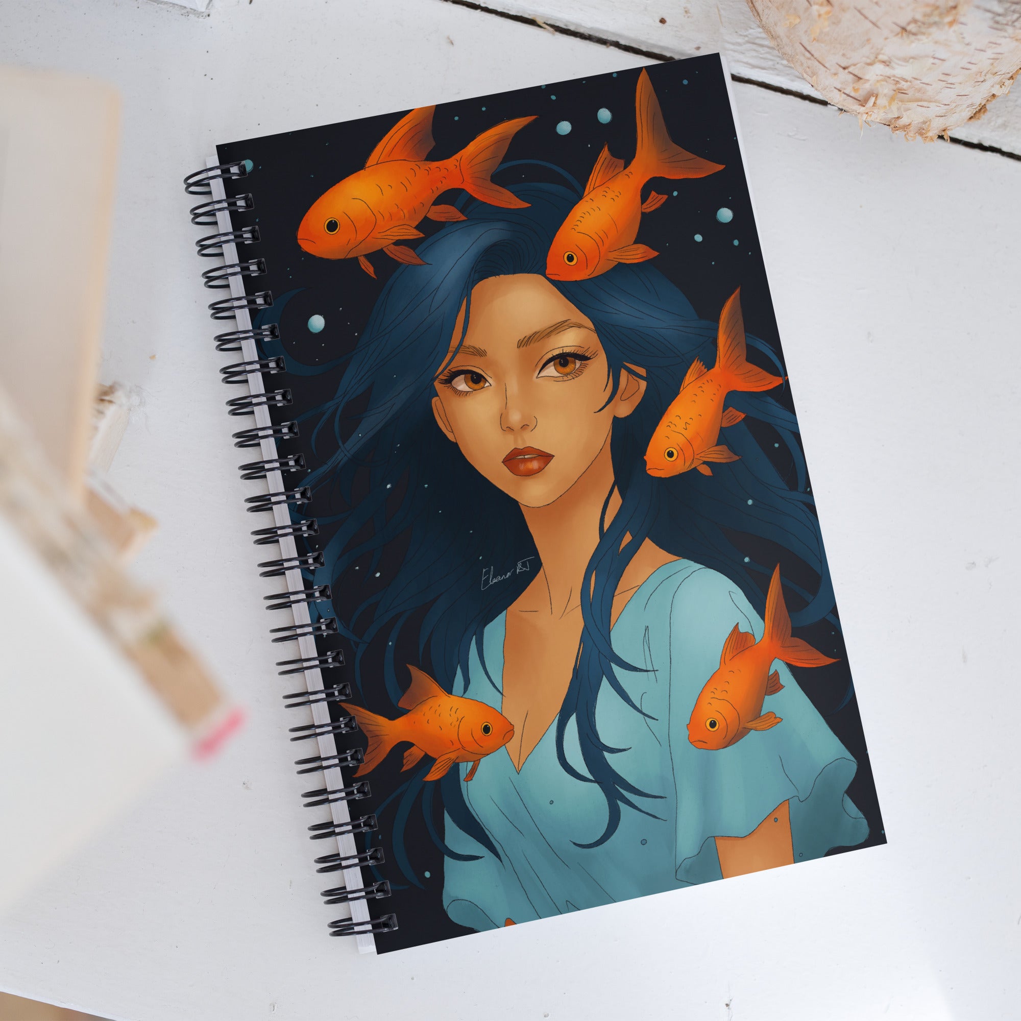 Astrology Manga Notebook | Hand Illustrated Journal | Zodiac Anime Character Art