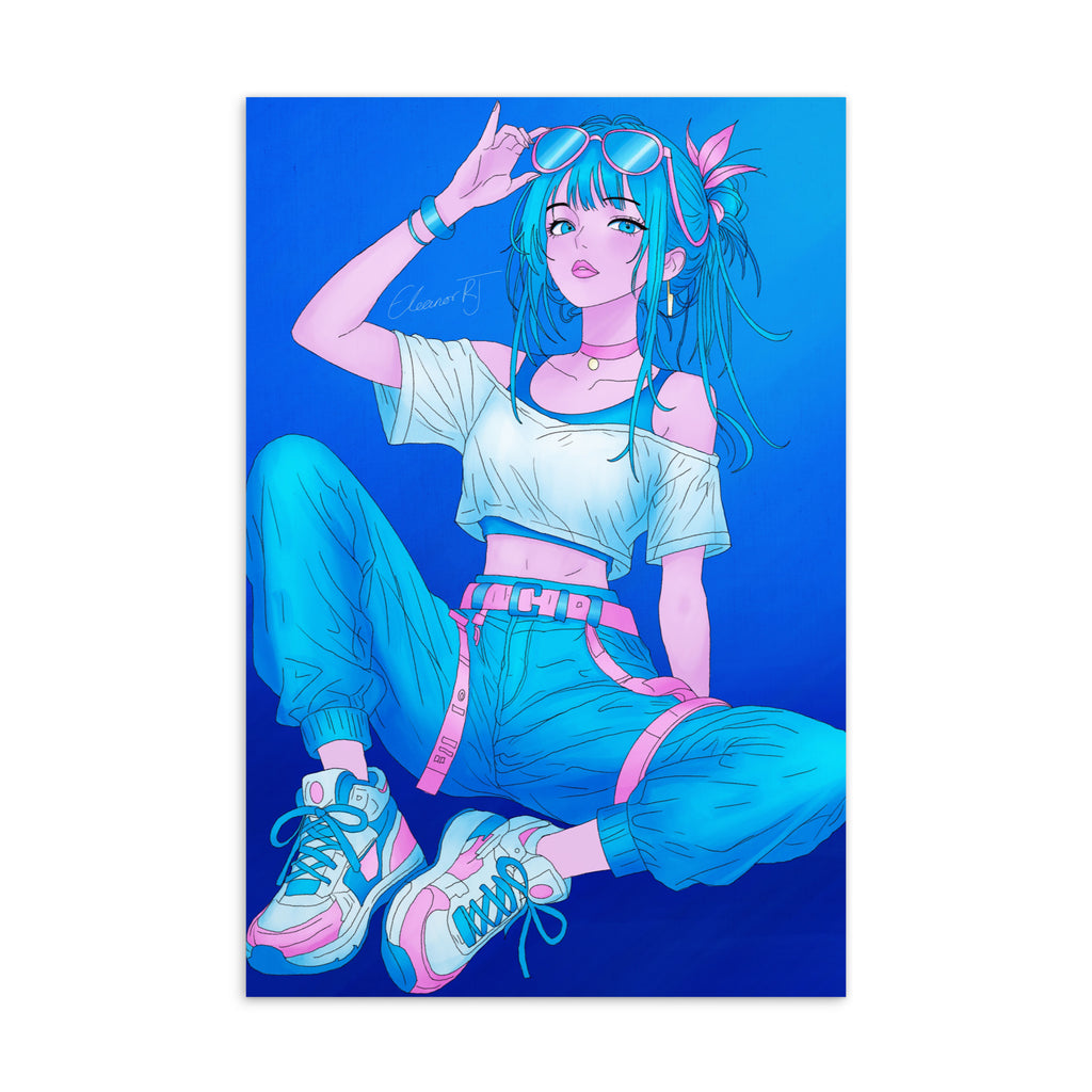 Illustrated Manga Character Postcards | Anime Art Portraits | Blank Inside