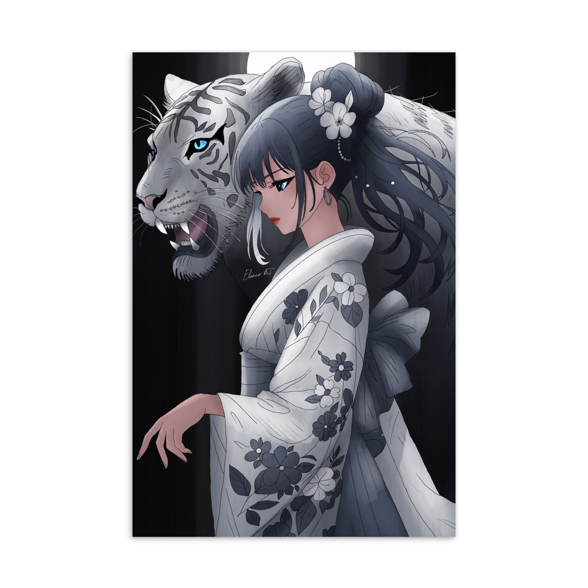 Illustrated Manga Character Postcards | Anime Art Portraits | Blank Inside