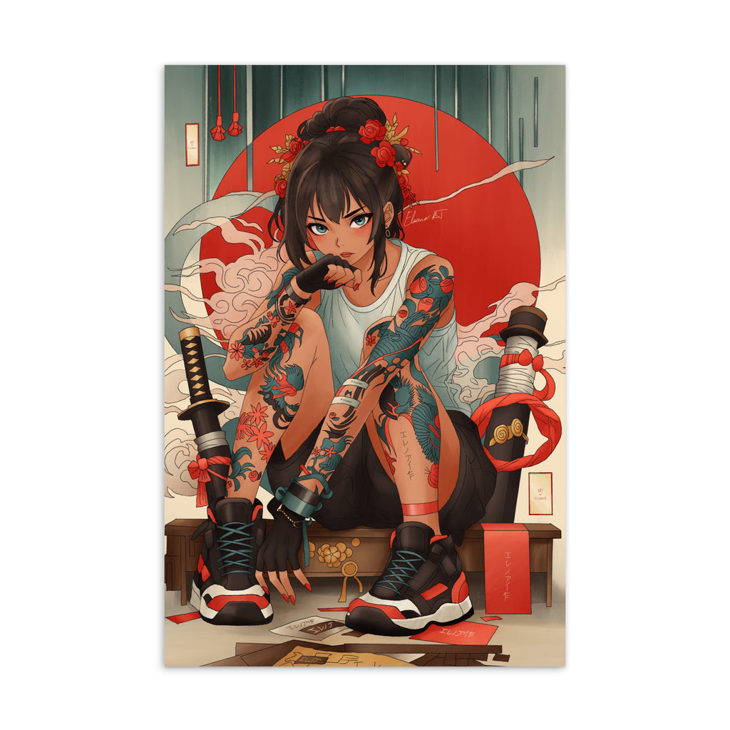 Illustrated Manga Character Postcards | Anime Art Portraits | Blank Inside