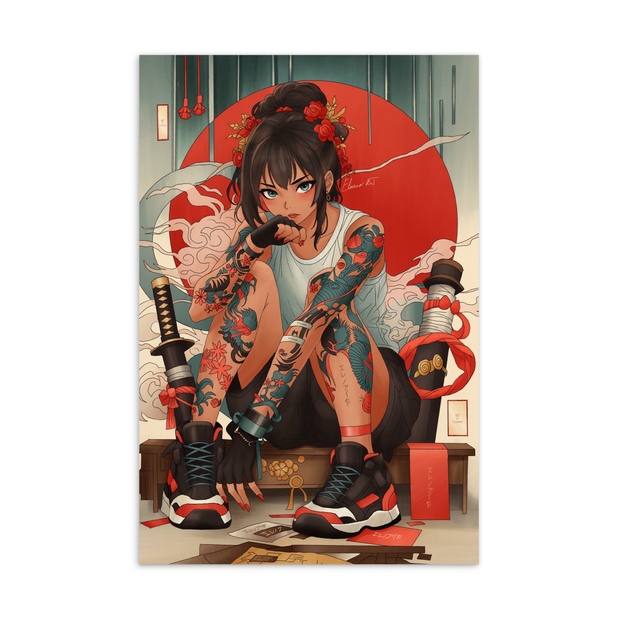 Illustrated Manga Character Postcards | Anime Art Portraits | Blank Inside