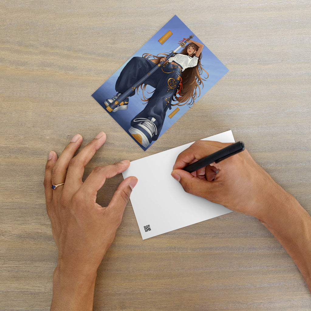 Illustrated Manga Character Postcards | Anime Art Portraits | Blank Inside