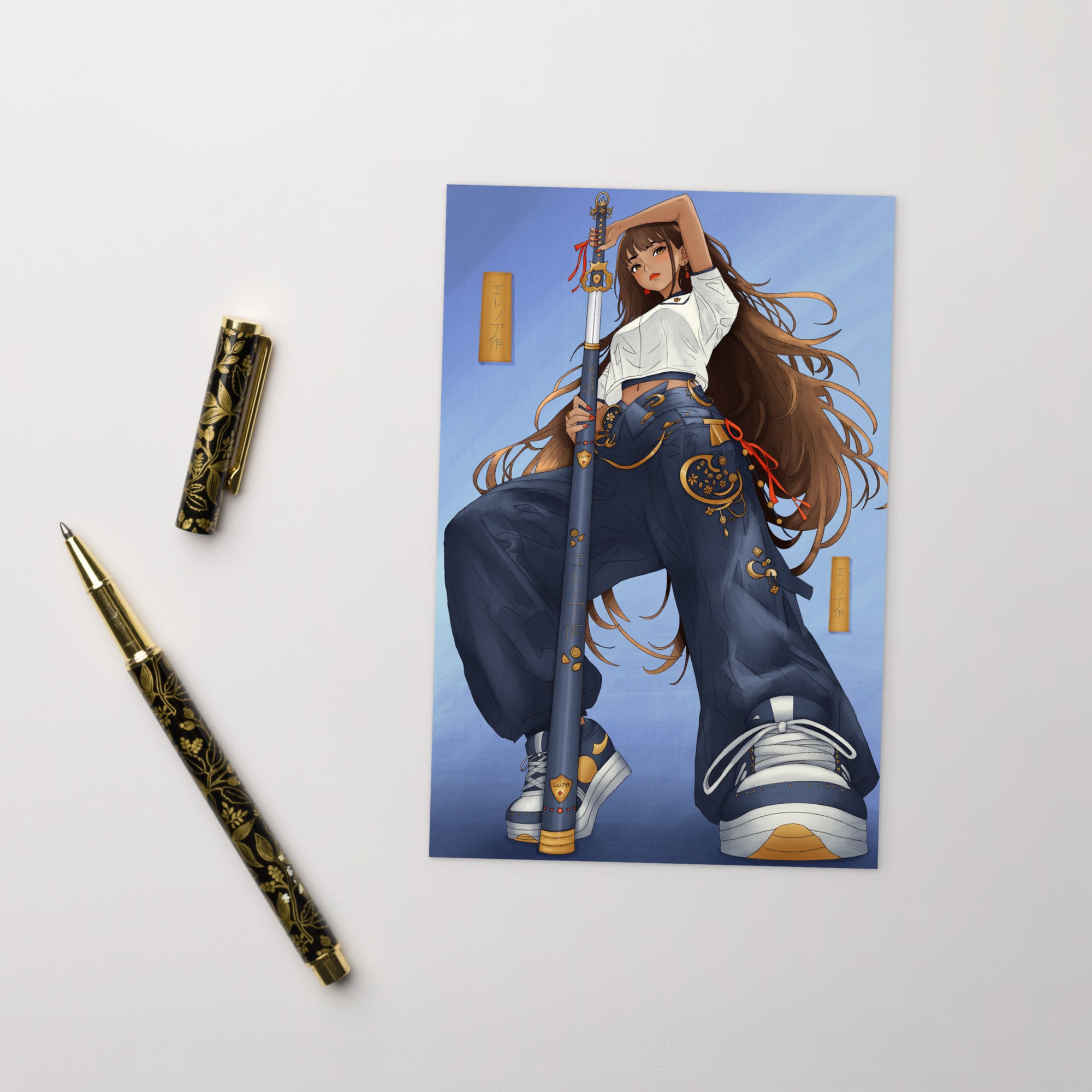 Illustrated Manga Character Postcards | Anime Art Portraits | Blank Inside