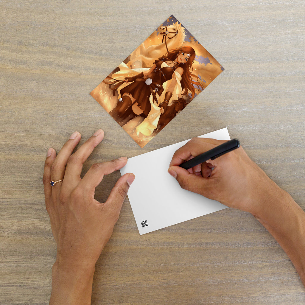 Illustrated Manga Character Postcards | Anime Art Portraits | Blank Inside