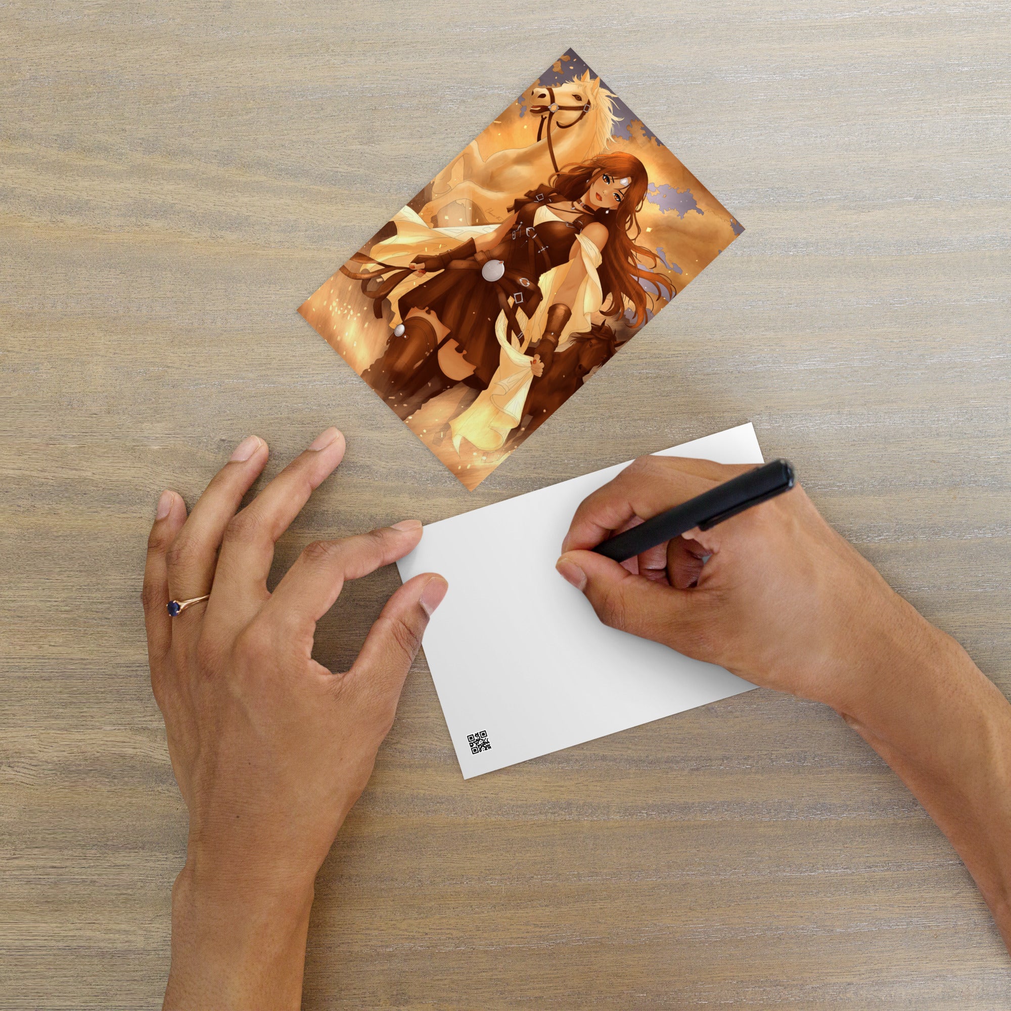 Illustrated Manga Character Postcards | Anime Art Portraits | Blank Inside