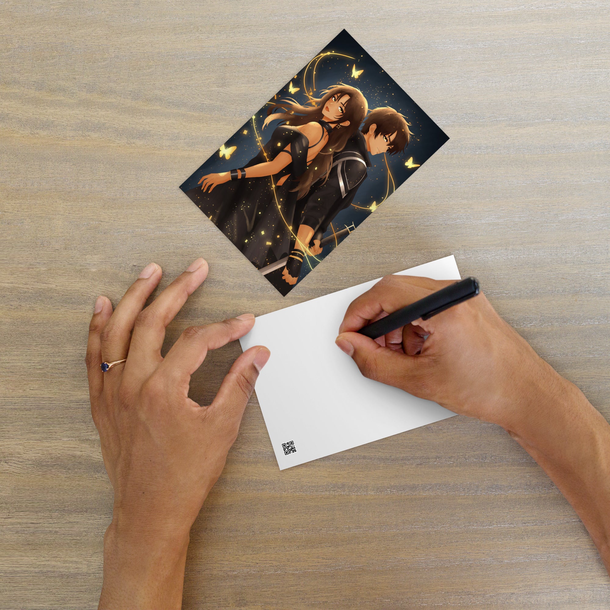 Illustrated Manga Character Postcards | Anime Art Portraits | Blank Inside